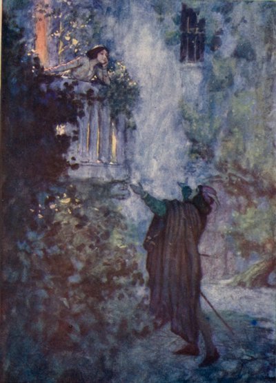 The Balcony Scene in Romeo and Juliet by English School